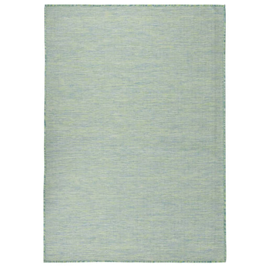 Outdoor Flatweave Rug 200x280 cm Turquoise