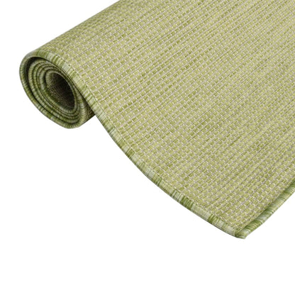 Outdoor Flatweave Rug 80x150 cm Green