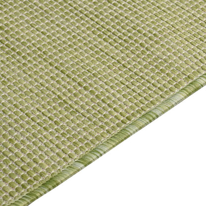 Outdoor Flatweave Rug 80x250 cm Green