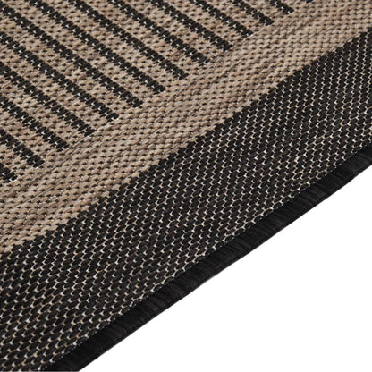 Outdoor Flatweave Rug 80x250 cm Dark Brown