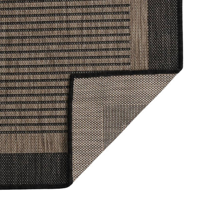 Outdoor Flatweave Rug 140x200 cm Dark Brown