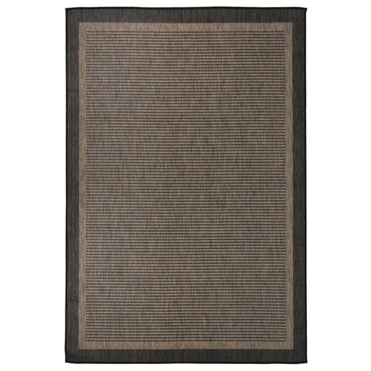 Outdoor Flatweave Rug 160x230 cm Dark Brown