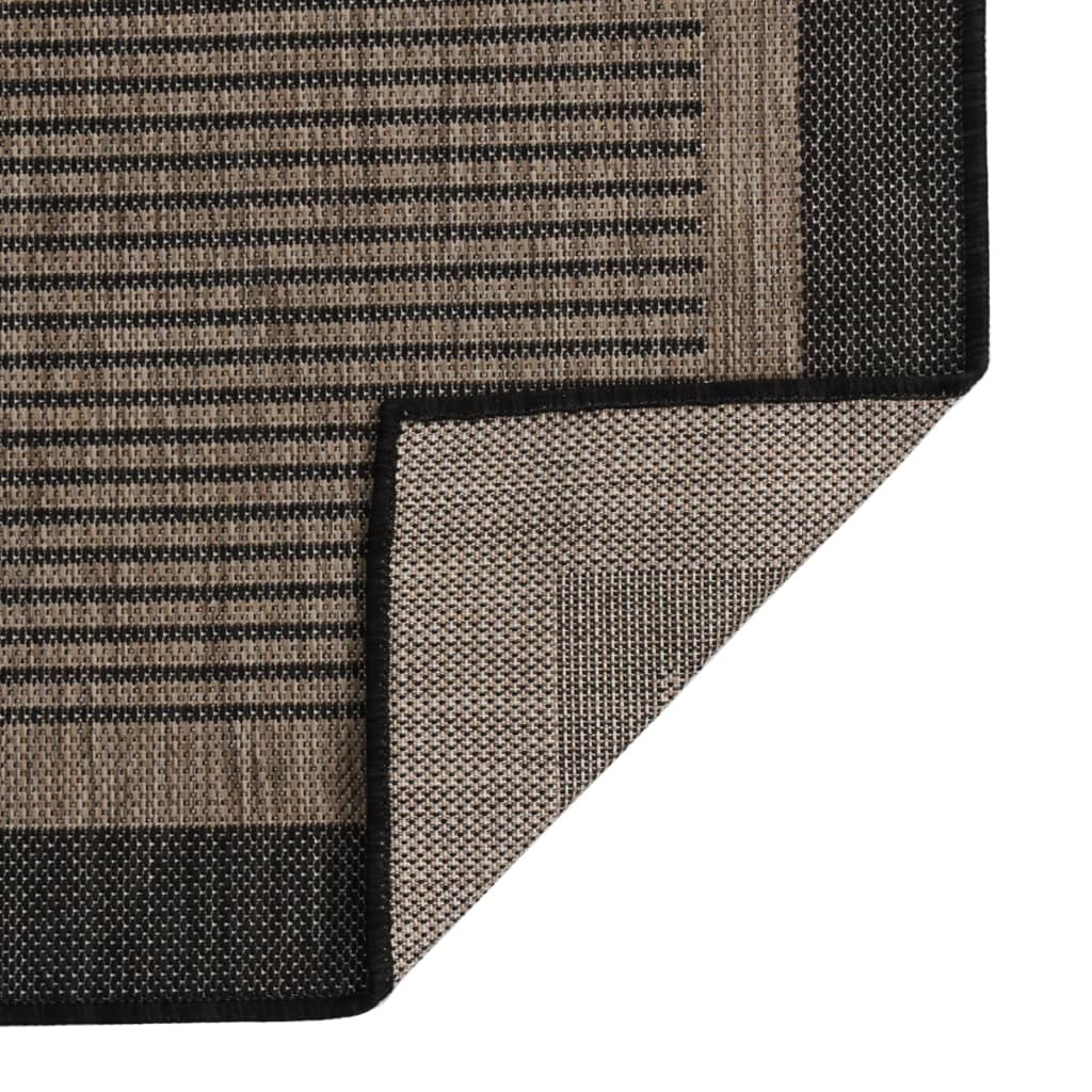 Outdoor Flatweave Rug 160x230 cm Dark Brown