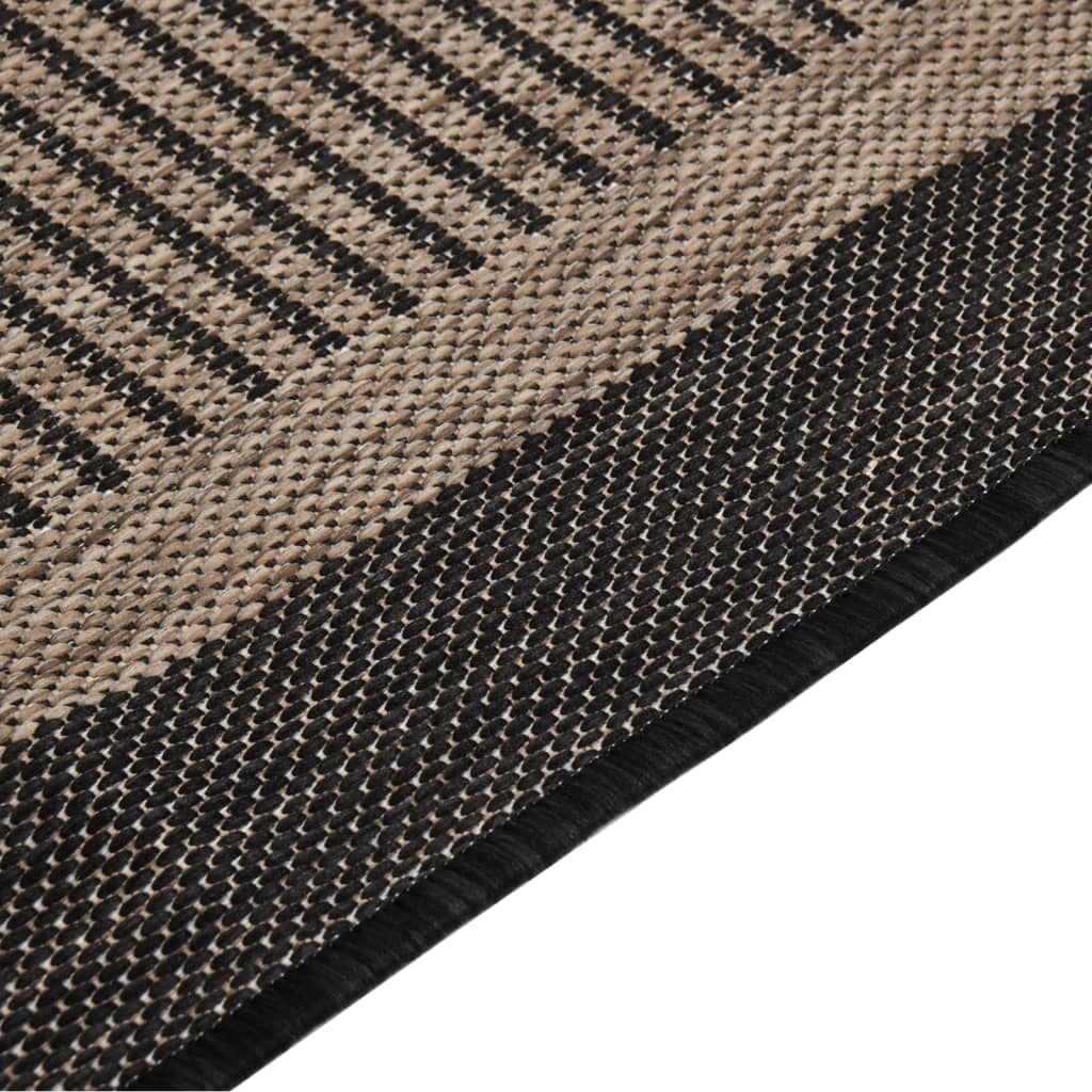 Outdoor Flatweave Rug 160x230 cm Dark Brown