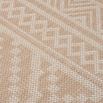 Outdoor Flatweave Rug 80x250 cm Brown Stripes