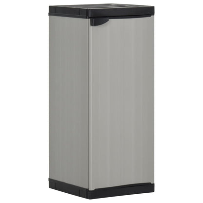 Garden Storage Cabinet with 1 Shelf Grey and Black 35x40x85 cm