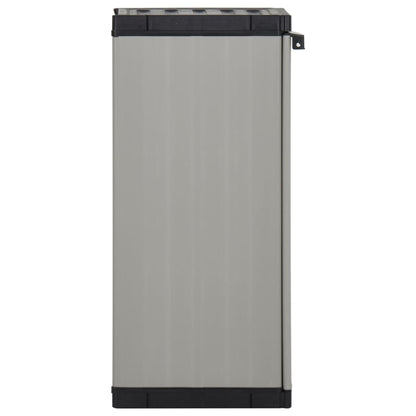 Garden Storage Cabinet with 1 Shelf Grey and Black 35x40x85 cm
