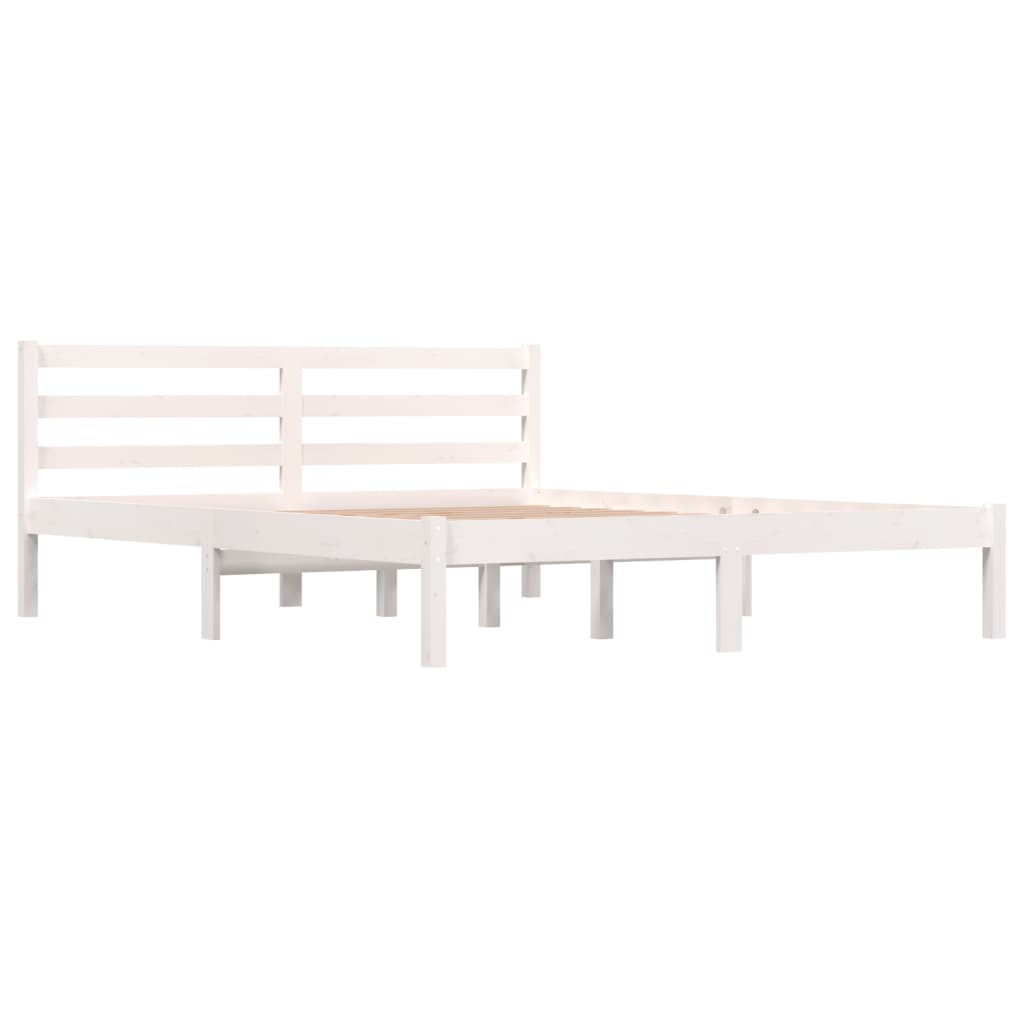 Bed Frame without Mattress 150x200cm White King Size