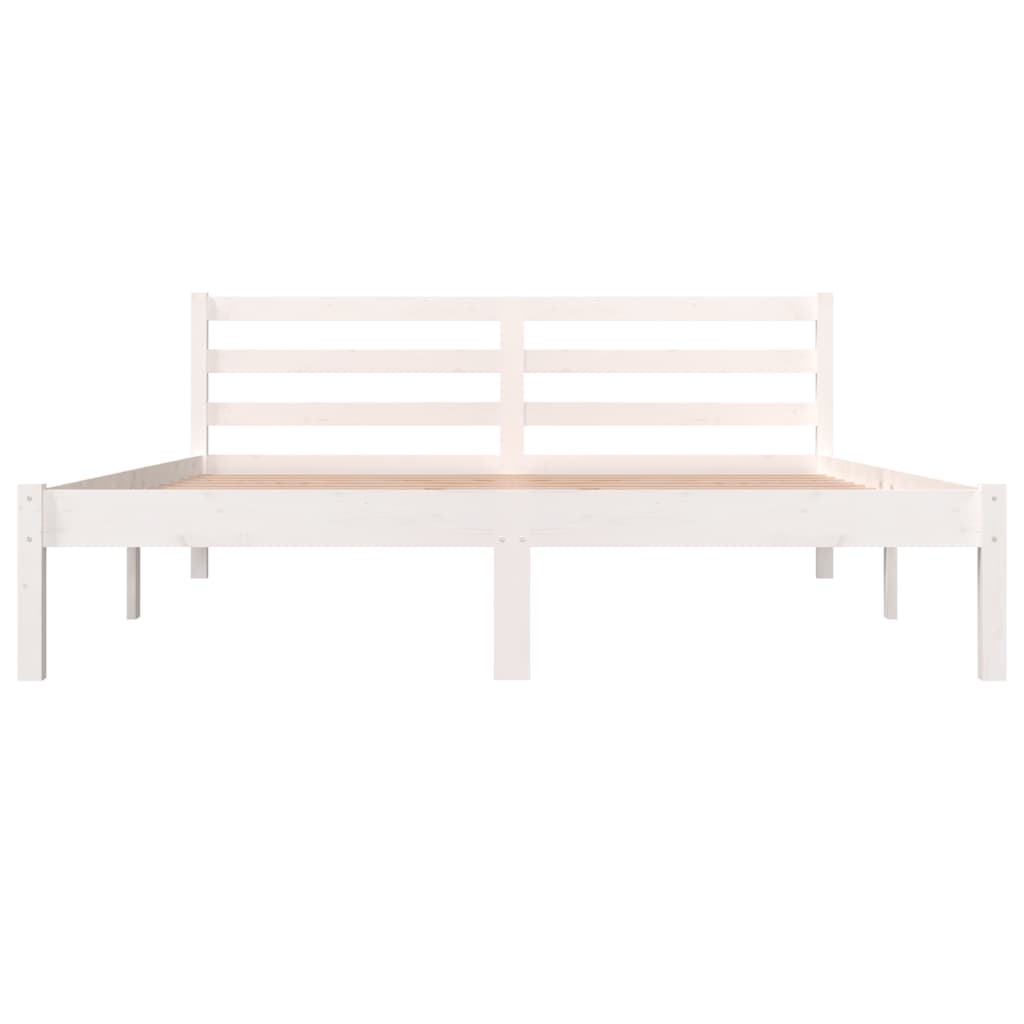 Bed Frame without Mattress 150x200cm White King Size