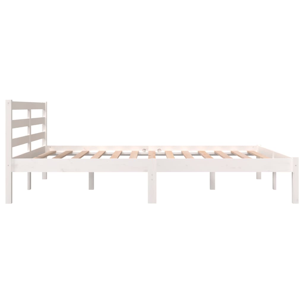Bed Frame without Mattress 150x200cm White King Size