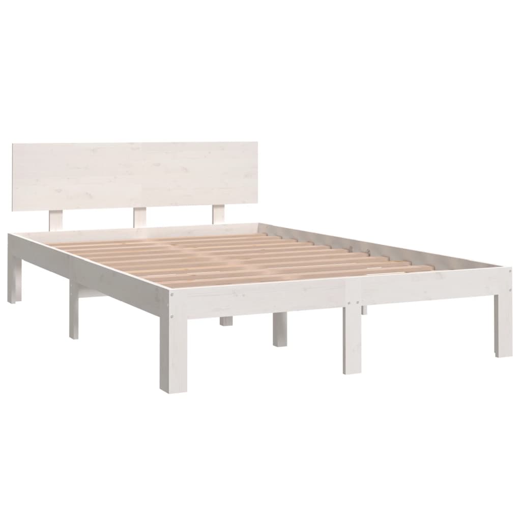 Bed Frame without Mattress White 120x190cm Small Double