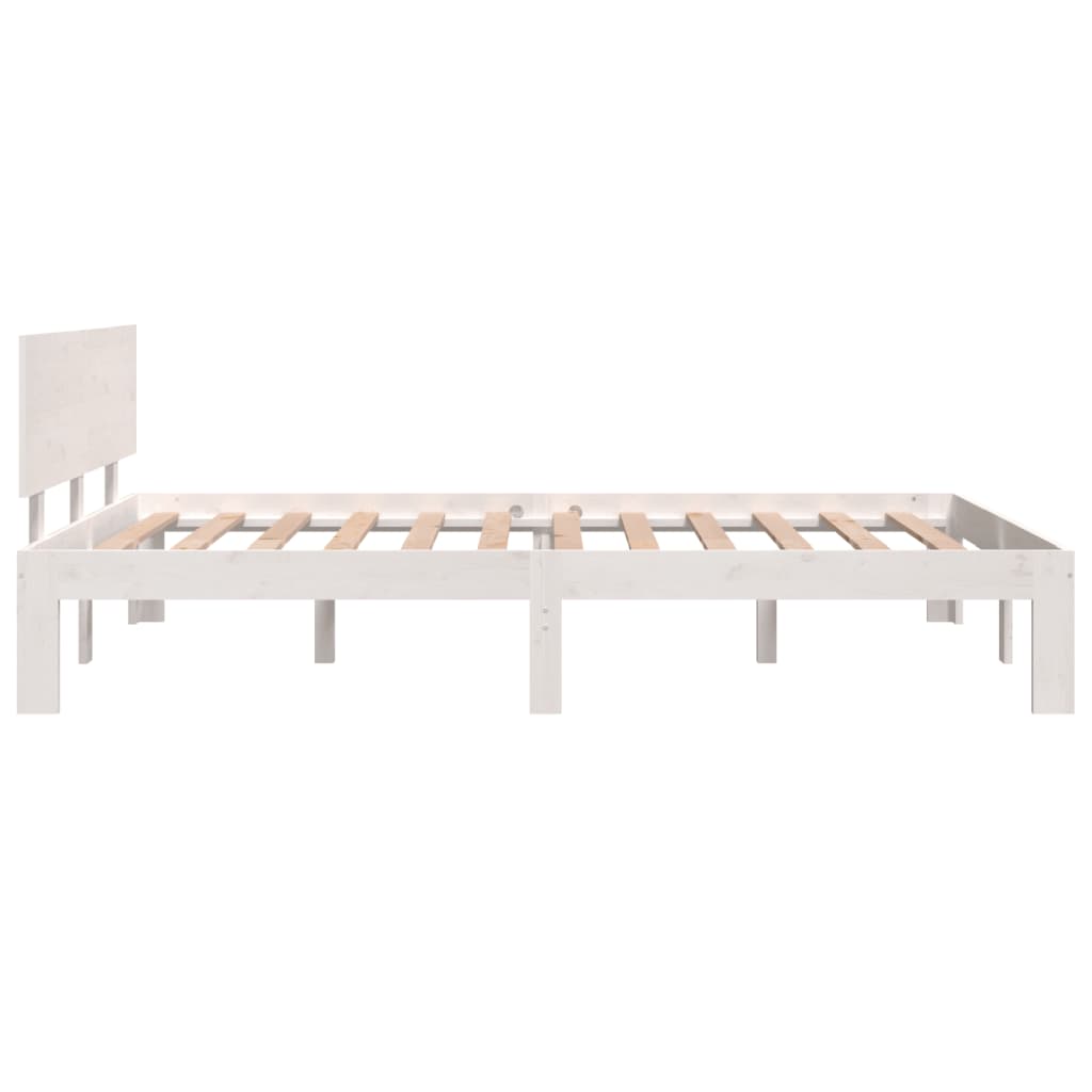 Bed Frame without Mattress White 120x190cm Small Double