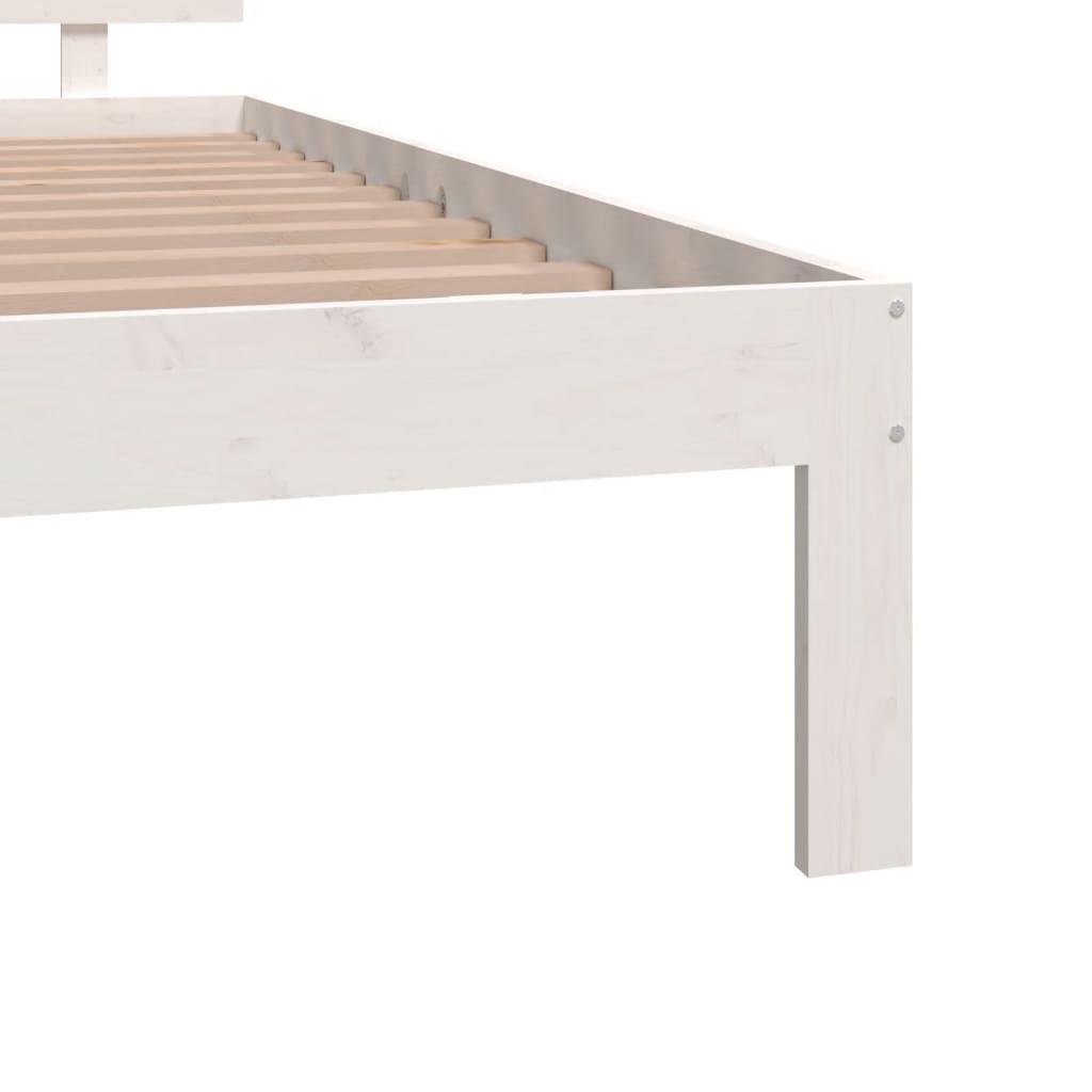 Bed Frame without Mattress White 120x190cm Small Double