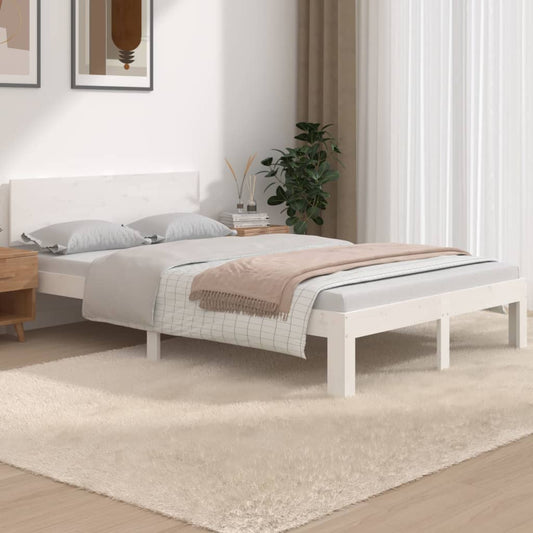 Bed Frame without Mattress White 120x190cm Small Double