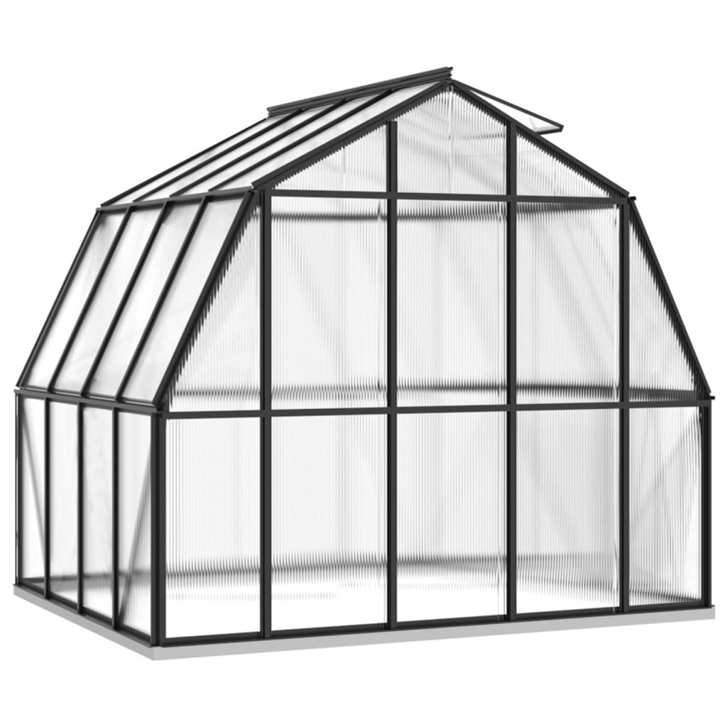 Greenhouse with Base Frame Anthracite 6.43 m² Aluminium