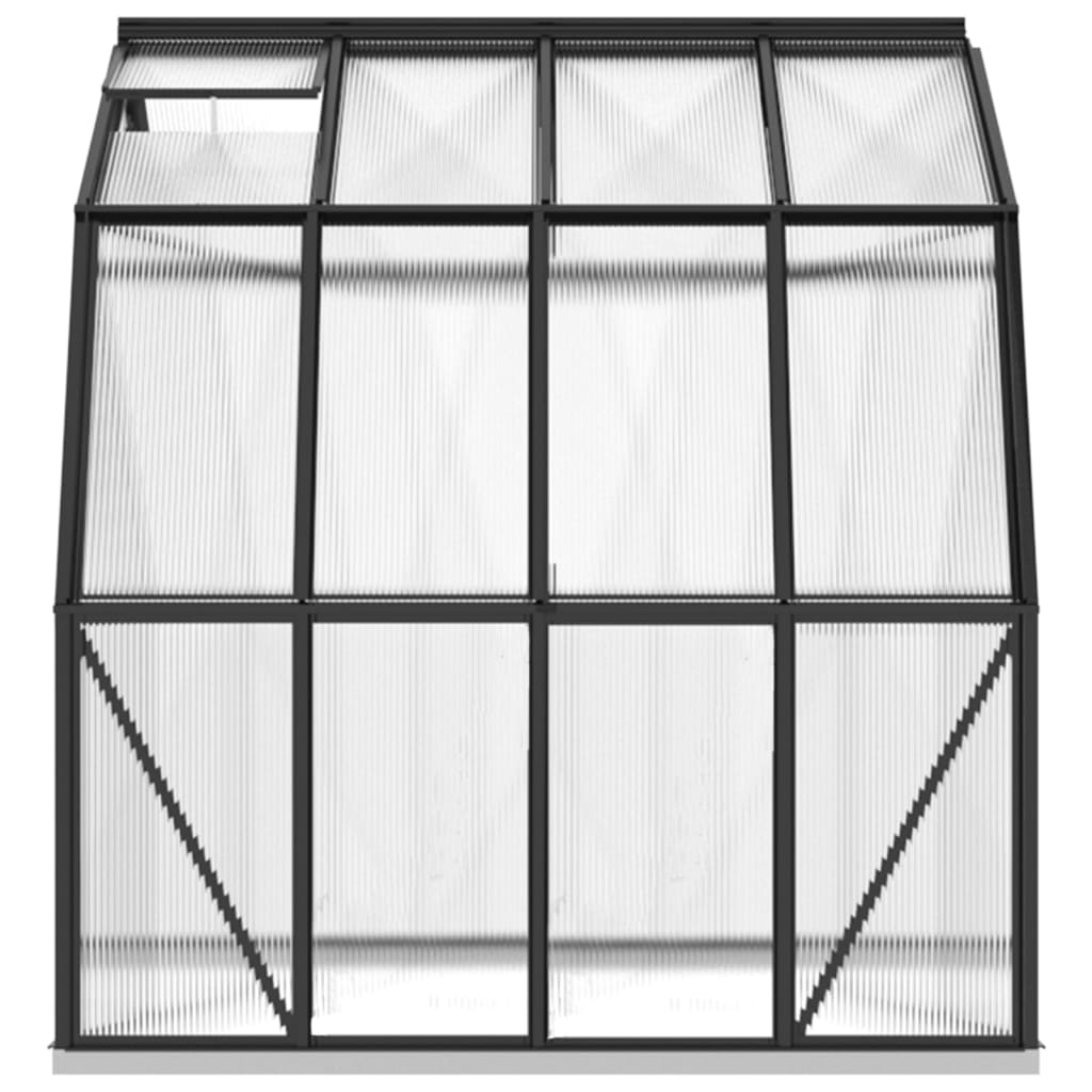 Greenhouse with Base Frame Anthracite 6.43 m² Aluminium