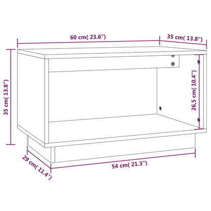 TV Cabinet Grey 60x35x35 cm Solid Wood Pine