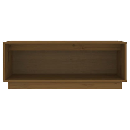 TV Cabinet Honey Brown 90x35x35 cm Solid Wood Pine