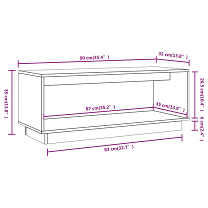 TV Cabinet Honey Brown 90x35x35 cm Solid Wood Pine