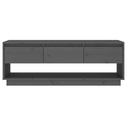 TV Cabinet Grey 110.5x34x40 cm Solid Wood Pine