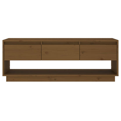 TV Cabinet Honey Brown 110.5x34x40 cm Solid Wood Pine