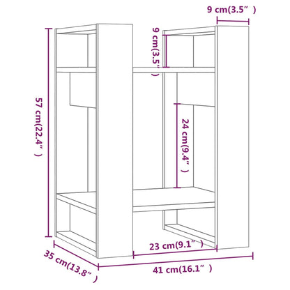 Book Cabinet/Room Divider Grey 41x35x57 cm Solid Wood Pine