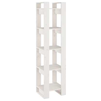 Book Cabinet/Room Divider White 41x35x160 cm Solid Wood Pine