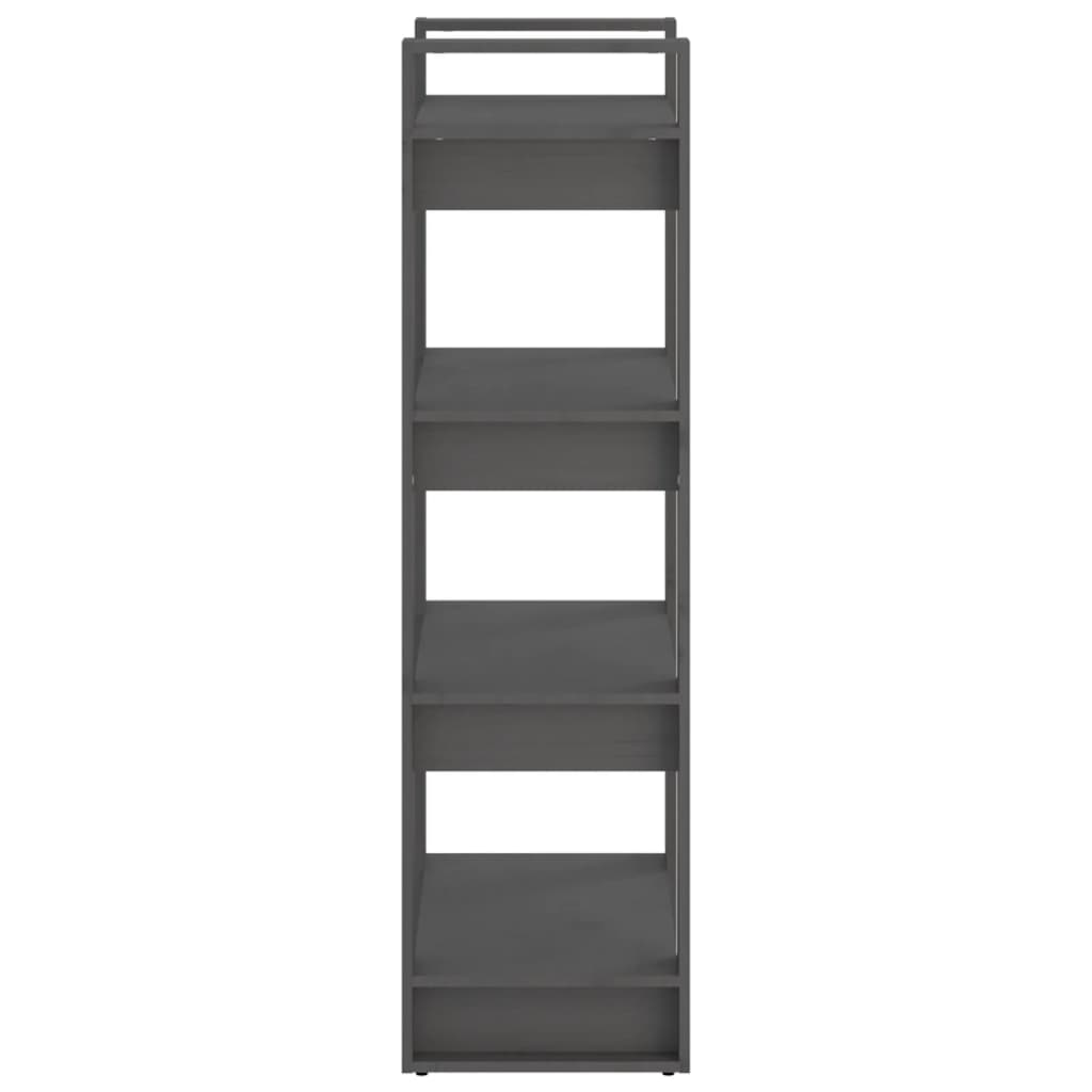 Book Cabinet/Room Divider Grey 60x35x125 cm Solid Wood