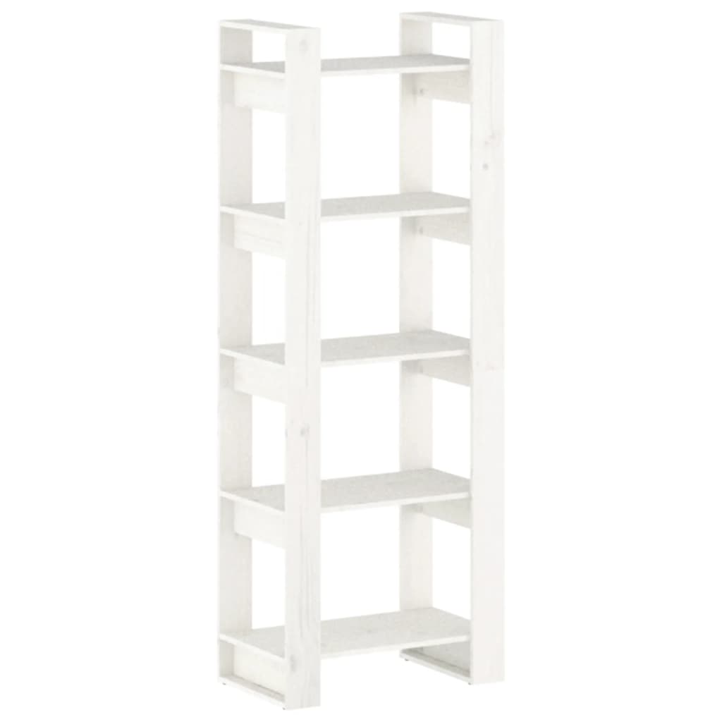 Book Cabinet/Room Divider White 60x35x160 cm Solid Wood