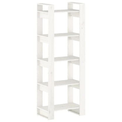 Book Cabinet/Room Divider White 60x35x160 cm Solid Wood