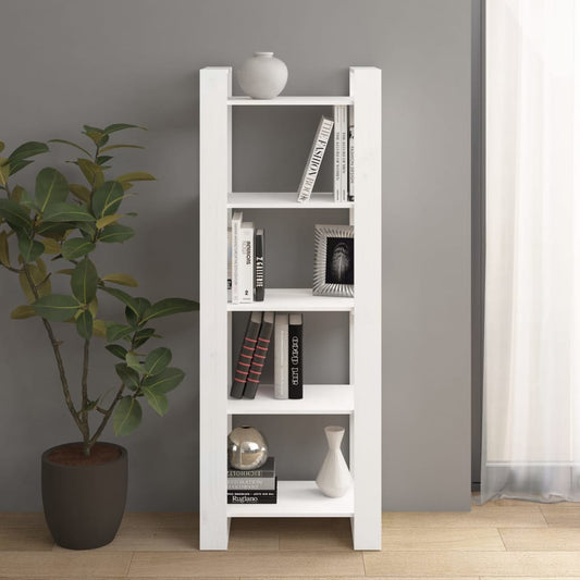 Book Cabinet/Room Divider White 60x35x160 cm Solid Wood