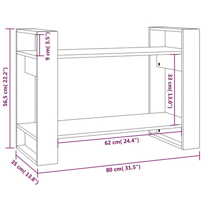 Book Cabinet/Room Divider 80x35x56.5 cm Solid Wood Pine