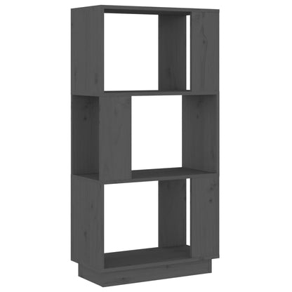 Book Cabinet/Room Divider Grey 51x25x101 cm Solid Wood Pine