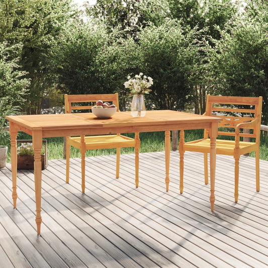 Batavia Table 150x90x75 cm Solid Wood Teak