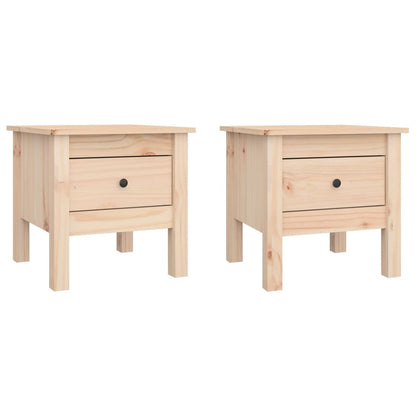 Side Tables 2 pcs 40x40x39 cm Solid Wood Pine