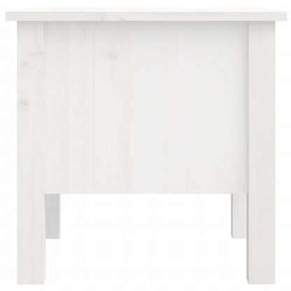 Side Table White 40x40x39 cm Solid Wood Pine