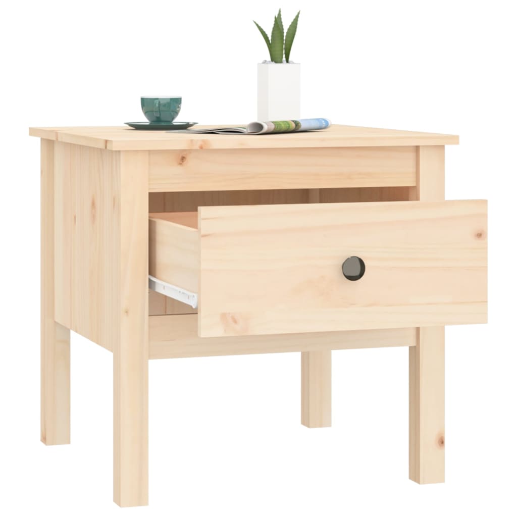 Side Table 50x50x49 cm Solid Wood Pine