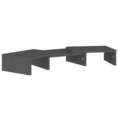 Monitor Stand Grey 60x24x10.5 cm Solid Wood Pine