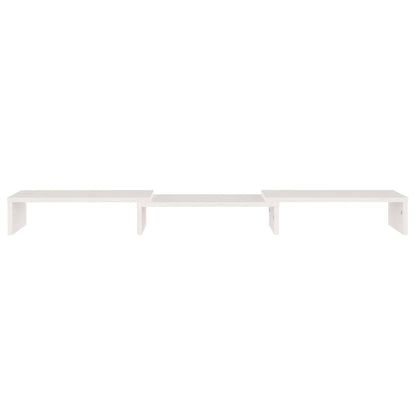 Monitor Stand White 80x24x10.5 cm Solid Wood Pine