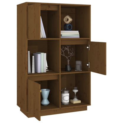 Highboard Honey Brown 74x35x117 cm Solid Wood Pine