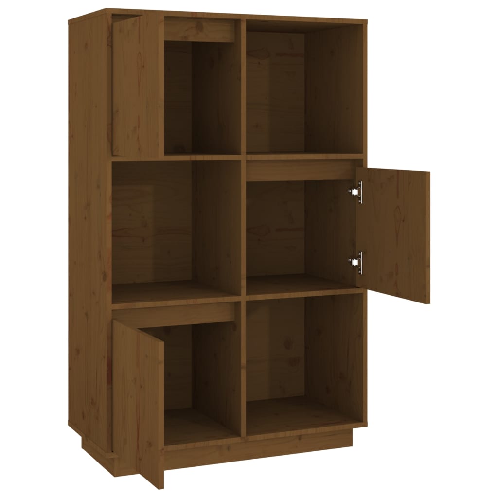 Highboard Honey Brown 74x35x117 cm Solid Wood Pine
