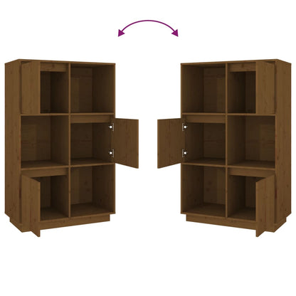 Highboard Honey Brown 74x35x117 cm Solid Wood Pine