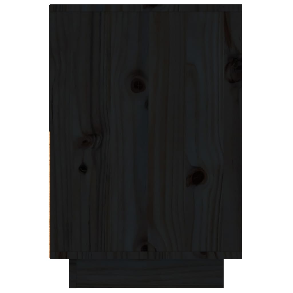 Bedside Cabinets 2 pcs Black 60x34x51 cm Solid Wood Pine