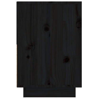 Bedside Cabinets 2 pcs Black 60x34x51 cm Solid Wood Pine