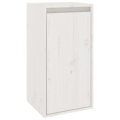 TV Cabinets 3 pcs White Solid Wood Pine