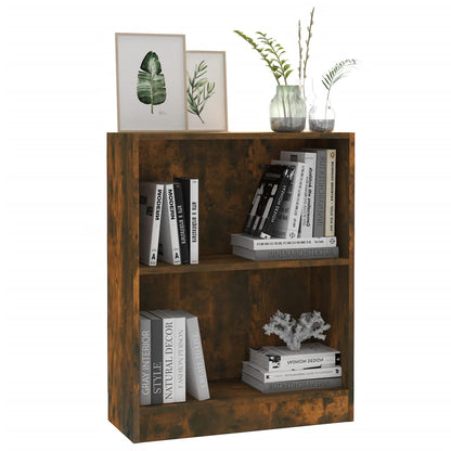 Bookshelf Smoked Oak 60x24x76 cm Engineered Wood