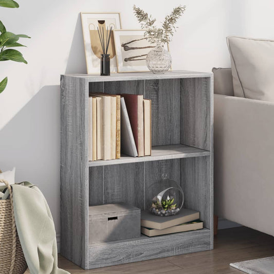 Bookshelf Grey Sonoma 60x24x76 cm Engineered Wood