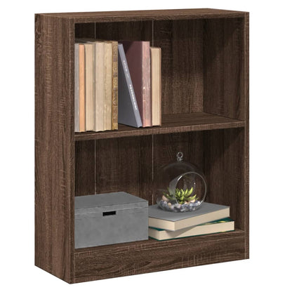 Bookshelf Brown Oak 60x24x76 cm Engineered Wood