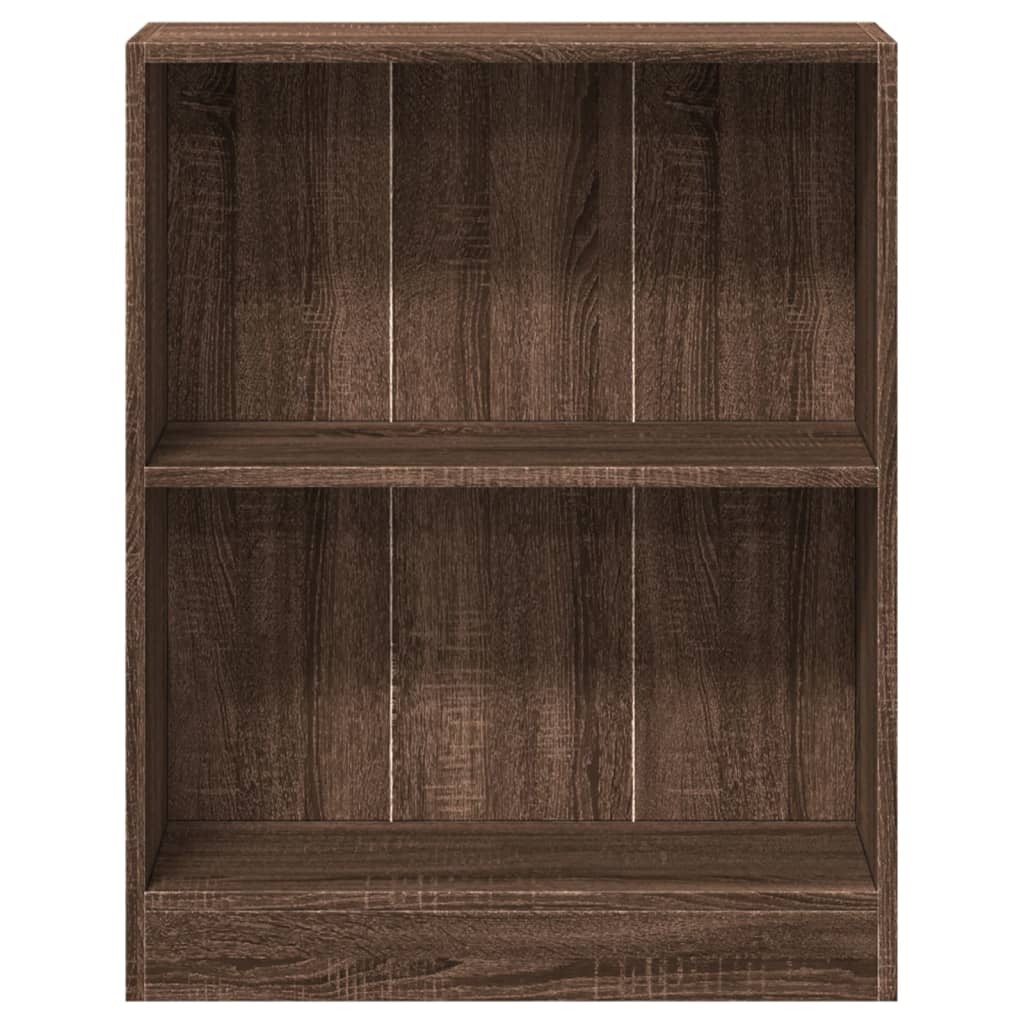 Bookshelf Brown Oak 60x24x76 cm Engineered Wood