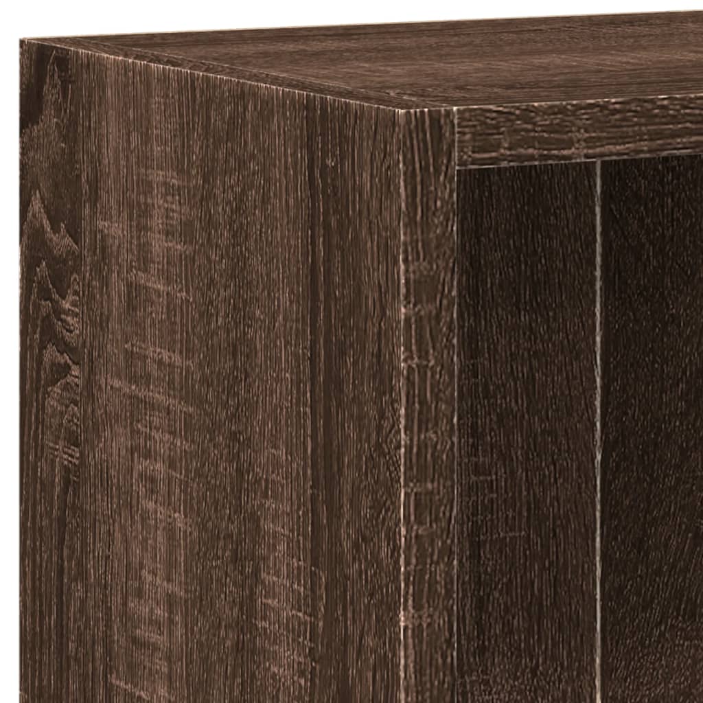 Bookshelf Brown Oak 60x24x76 cm Engineered Wood